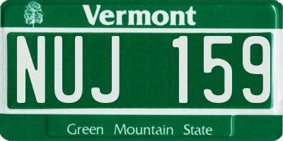 VT license plate NUJ159