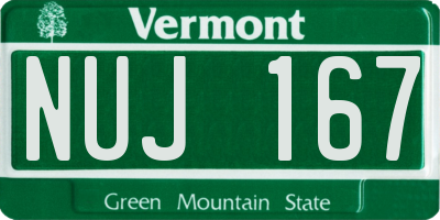 VT license plate NUJ167