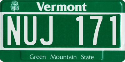 VT license plate NUJ171