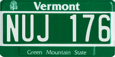 VT license plate NUJ176
