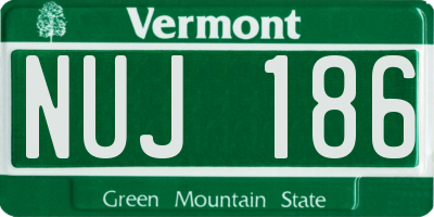 VT license plate NUJ186