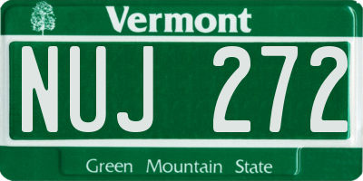 VT license plate NUJ272