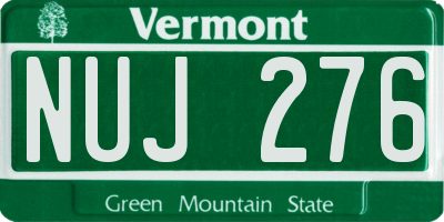 VT license plate NUJ276