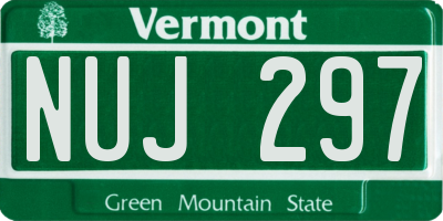 VT license plate NUJ297