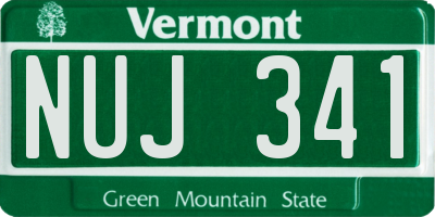 VT license plate NUJ341