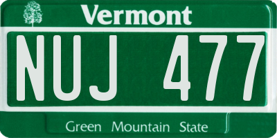 VT license plate NUJ477