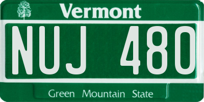 VT license plate NUJ480