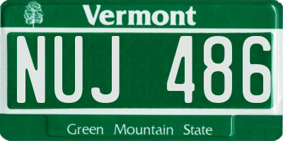 VT license plate NUJ486