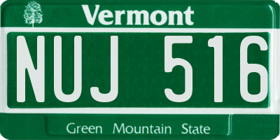 VT license plate NUJ516
