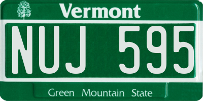 VT license plate NUJ595