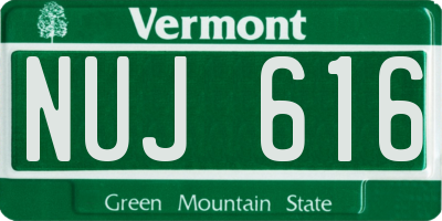 VT license plate NUJ616
