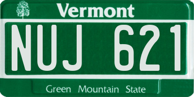 VT license plate NUJ621