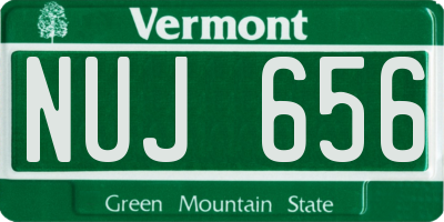 VT license plate NUJ656