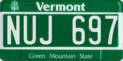 VT license plate NUJ697