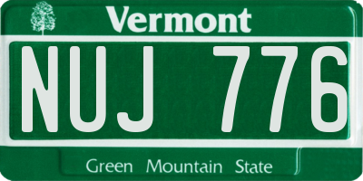 VT license plate NUJ776