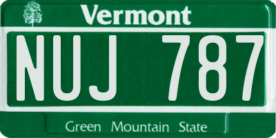 VT license plate NUJ787