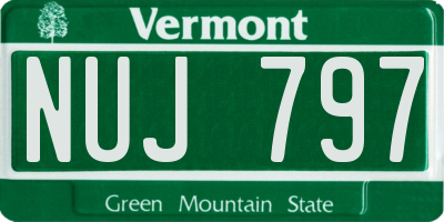 VT license plate NUJ797
