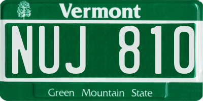 VT license plate NUJ810
