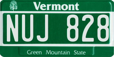 VT license plate NUJ828