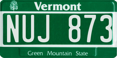 VT license plate NUJ873
