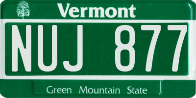 VT license plate NUJ877