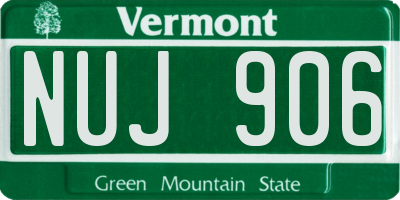 VT license plate NUJ906
