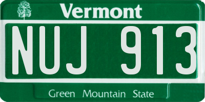 VT license plate NUJ913