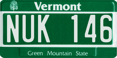 VT license plate NUK146