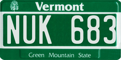 VT license plate NUK683