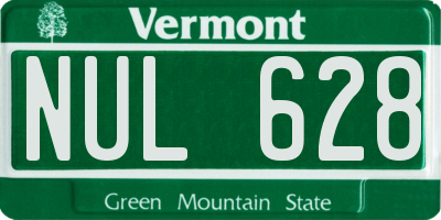 VT license plate NUL628
