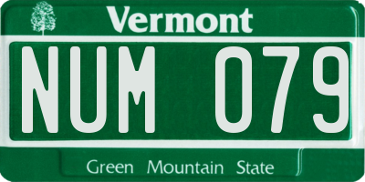 VT license plate NUM079