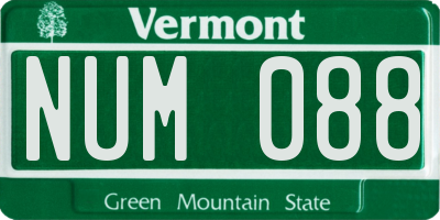 VT license plate NUM088