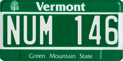 VT license plate NUM146