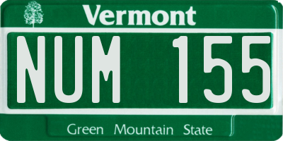 VT license plate NUM155