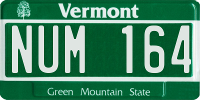 VT license plate NUM164