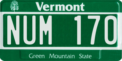 VT license plate NUM170