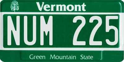 VT license plate NUM225