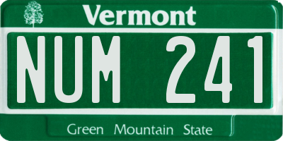 VT license plate NUM241