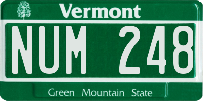 VT license plate NUM248