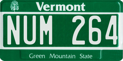 VT license plate NUM264