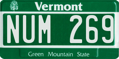 VT license plate NUM269