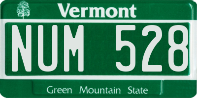 VT license plate NUM528