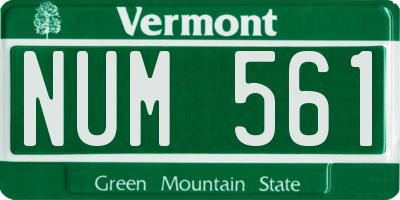 VT license plate NUM561