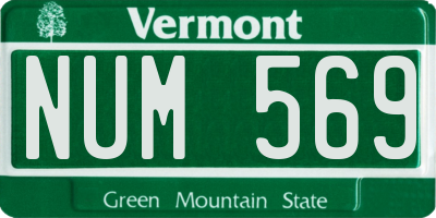 VT license plate NUM569
