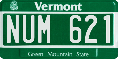 VT license plate NUM621