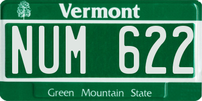 VT license plate NUM622