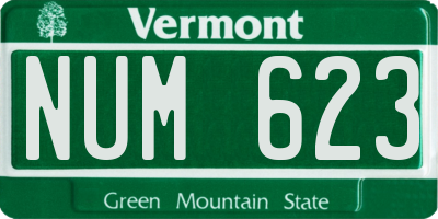 VT license plate NUM623