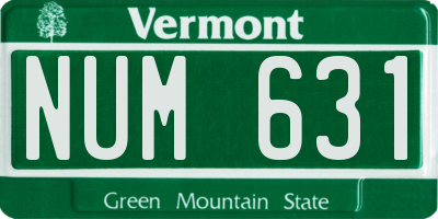 VT license plate NUM631