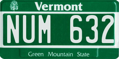 VT license plate NUM632