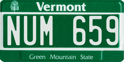 VT license plate NUM659